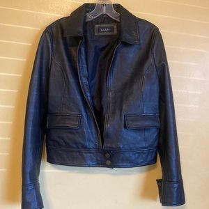 Black leather jacket